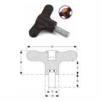 Ручка лепестковая М10х25, D60mm