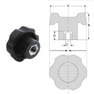 Ручка звездочка M10, D40mm