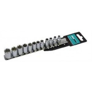 Whirlpower Набір головок 1/4" 12од.4-13мм на планці