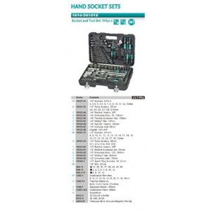Whirlpower Набір інструмента 101од. 1/2"-1/4" 8-32мм+ключі 8-19мм, вирутки, шарн.-губц. інструмент