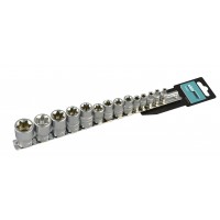 Whirlpower Набір головок 1/4", 3/8", 1/2" Е4-Е24 14од на планці