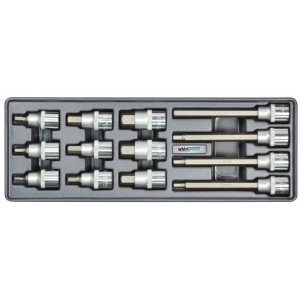 Whirlpower Набір головок зі вставкою Hex 5-19мм 1/2" 13од ложемент