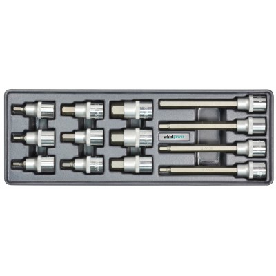 Whirlpower Набір головок зі вставкою Hex 5-19мм 1/2" 13од ложемент