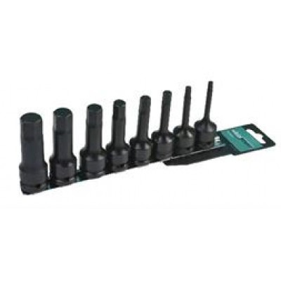 Whirlpower Набір бит ударних 1/2" 8од Hex H5-17мм на планці