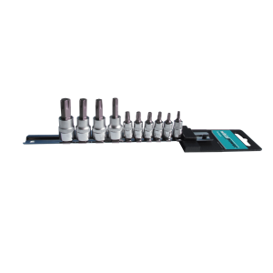 Whirlpower Набір головок зі вставкою Torx 1/4" і 3/8" 10од. на планці