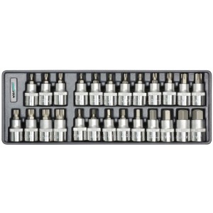 Whirlpower Набір головок зі вставкою Hex, Torx, Spline 1/2" 25од ложемент