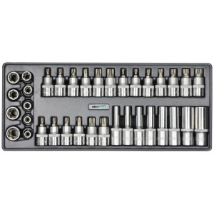 Whirlpower Набір головок зі вставкою Torx, Spline 1/2" 36од ложемент
