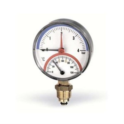 Термоманометр WATTS F+R828 TIRM80 0-120 °C/0-6 Bar